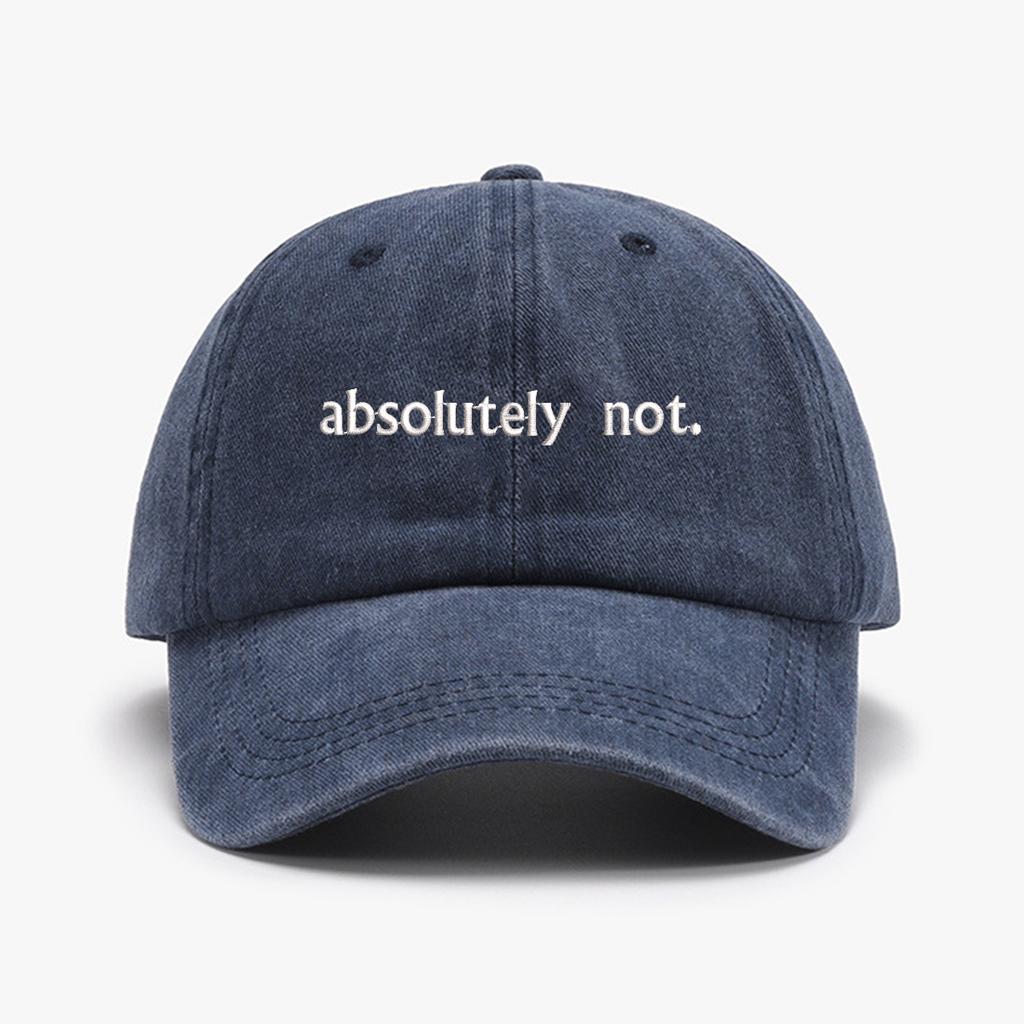 1 "Absolutely "embroidery Printed Baseball Cap Outdoor Fashion Accessory Hat, Adjustable, Lightweight, Unisex, As a Holiday Gift