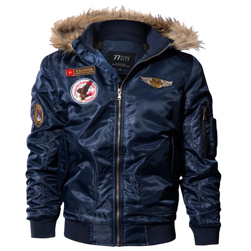 Plus Velvet Thick Winter Coat Military Uniform Trend Coat Men Jacket