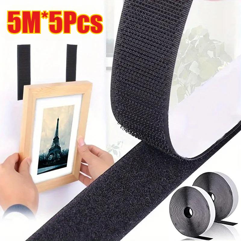 Adesivo Scratch Autoadesivo Gancio e Anello Attacca Scratch Velcri Nastro Adesivo in Nylon Dischi Velcri Adesivo da Cucito con Colla