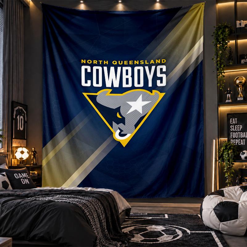 Wall Hanging Tapestry North Queensland Cowboys Print Cloth for Living Room Bedroom Home Decor