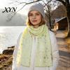 Cozy Christmas Party Scarf Glitter Sparkly Foil Snowflake Print for Women, Warm Fashionable Neckwear Theme Shawl Wrap, Fall Winter Lightweight