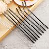 Black Reusable Metal Drinking Straws Stainless Steel Sturdy Bent Straight Drinking Straw with Cleaning Brush Bar Party Accessory