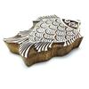 Fish Wooden Indian Block Hand Carved Printing Blocks Decorative Stamp