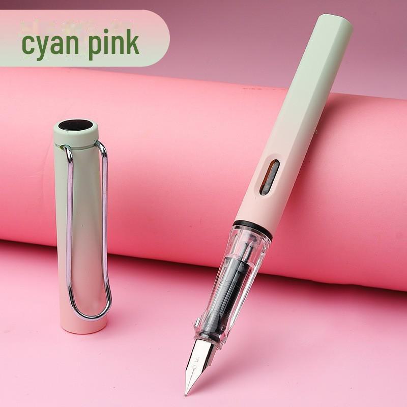 Zhengzi Student Fountain Pen - Iridium Gold 0.5mm Nib, 0.38mm Replaceable Ink Capsule, Steel Construction