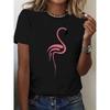 Women'S Fashion T-Shirt, Printed Design Round Neck T-Shirt, Casual Short Sleeve Round Neck T-Shirt for Women