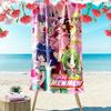 Tokyo Mew Mew Print Beach Towel, Large Soft Quick Dry Towel for Beach Camping Swimming