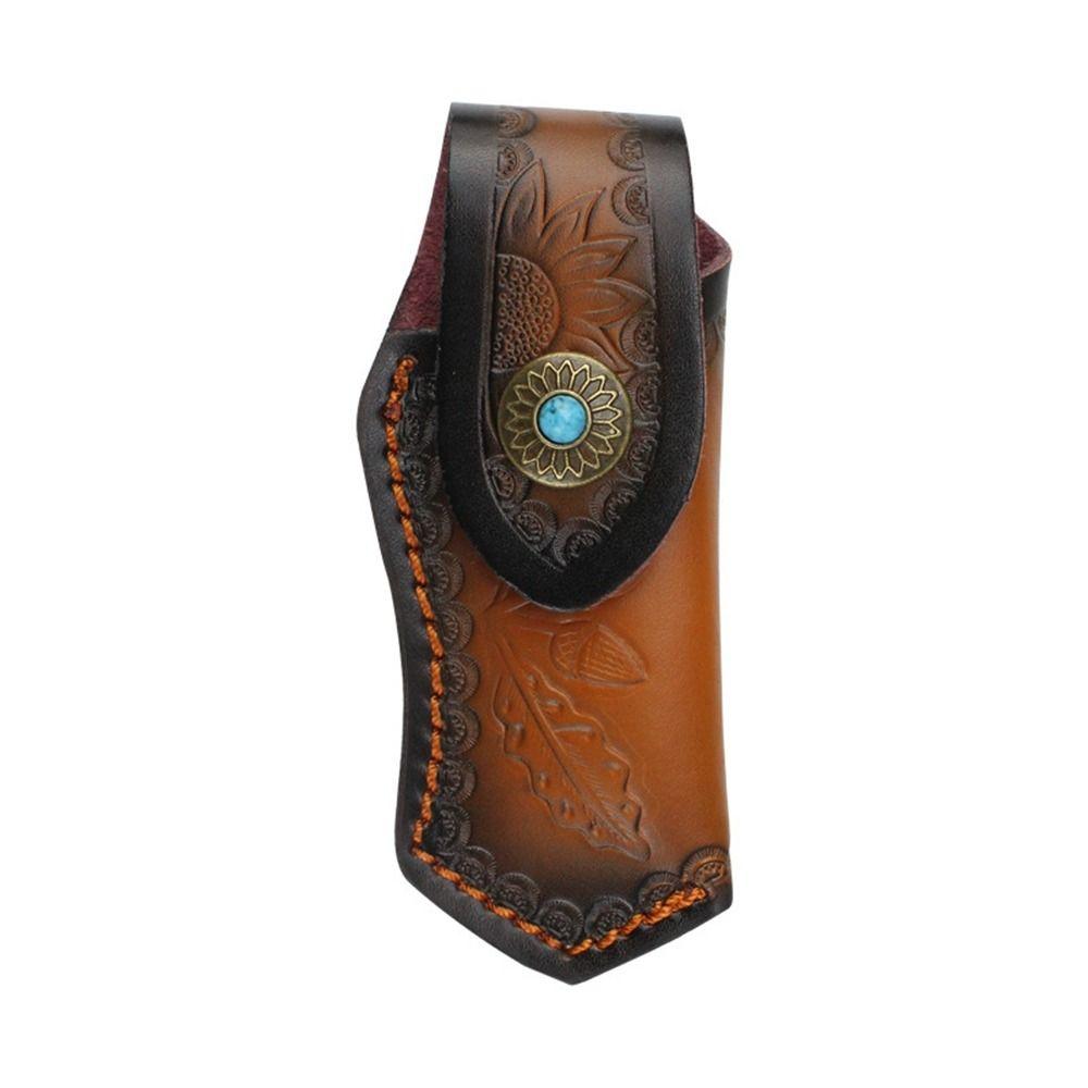 Foldable Flashlight Belt Loop 6 Styles Leather Sheath Outdoor Carry Equipment Outdoor Tool