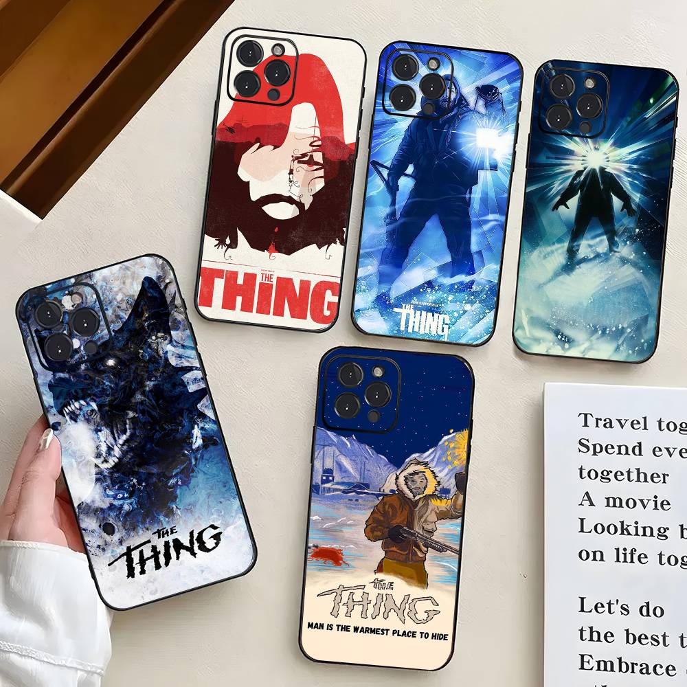 The T-Thing - John Carpenter Thriller Movie Phone Case For IPhone 17 Air 16 15 14 13 Pro Max 11 12 Black Silicone Cover