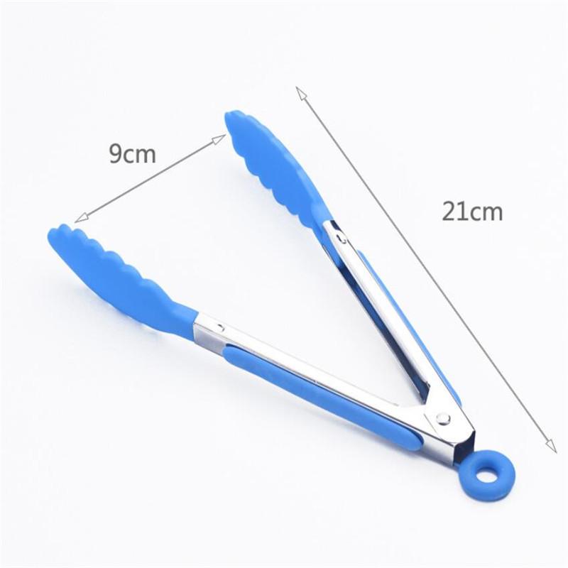 Food Grade Silicone Food Tong Kitchen Tongs Utensil Cooking Tong Clip Clamp Accessories Salad Serving BBQ Tools
