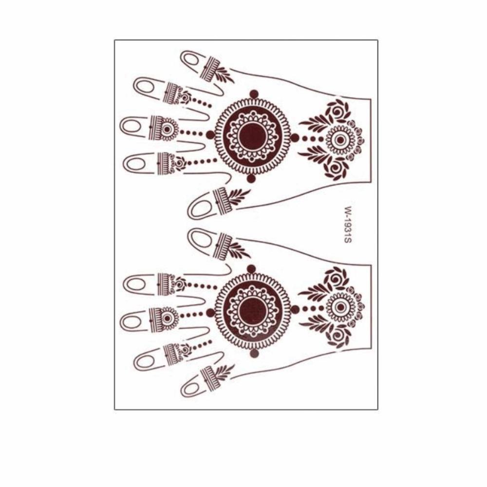 Mehndi Designs Henna Tattoo Stickers Flower Hand Tattoo Body Art Sticker  Music Festival