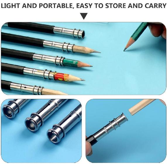 13Pcs Adjustable Dual Head Pencil Extender Holder Pencil Lengthener Pencil Saver Friendly for Art Craft Hobby Office Makeup Pencil Eyeliner Color
