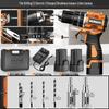 Brushless Electric Drill with Lithium Battery - Compact Rechargeable Impact Tool & Screwdriver