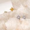 Minimalist Six-Pointed Star Titanium Steel Stud Earrings – Trendy and Chic Design