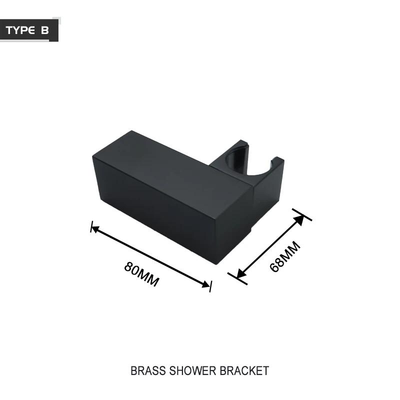 Black Brass Handheld Shower Spray Head Holder Bracket Bathroom Toilet Bidet Hand Sprayer Bracket With/ Without Outlet Connector