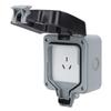 3 Holes Power Socket Waterproof Outdoor Wall Socket for Parking Lot Construction Site 220V