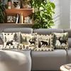 Rural Style Wildlife Cushion Pillowcase Printed Polyester 45x45cm Throw Pillow Cover Decorative Sofa Cushion Pillowslip Decor