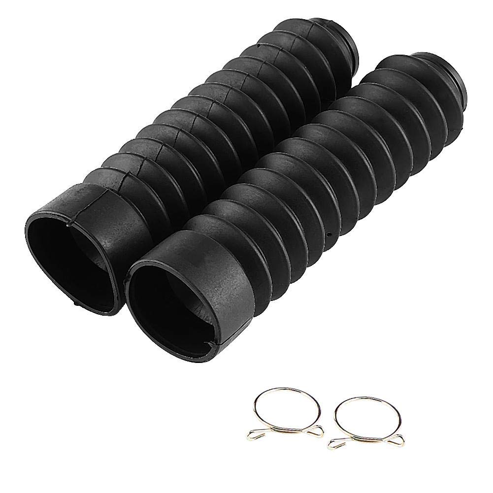 Motorcycle Front Fork Covers 205x42mm 1 Pair Gator Target Boot Shock Damping Dust Cover (Black)