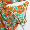 2023 European & American Sexy Three-Piece Digital Print Swimsuit Beach Bikini Set
