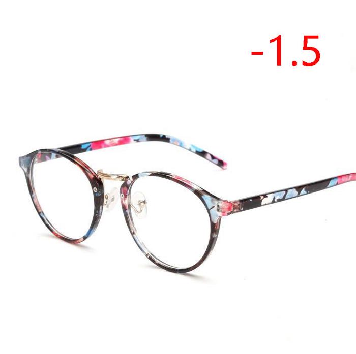 Retro Runde Brille Männer Frauen Ultraleicht Myopie Brillen Myopiebrillen fertig -1 -1,5 -2 -2,5 -3 -3,5 -4 -4,5 -5 -6