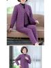 Women's Winter 3-Piece Set: Silk Cotton Coat & Outerwear for Middle-Aged