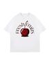 Oversized T Shirt Black Fresh Fruits Cherry Print Graphic Tee Casual Summer Wear