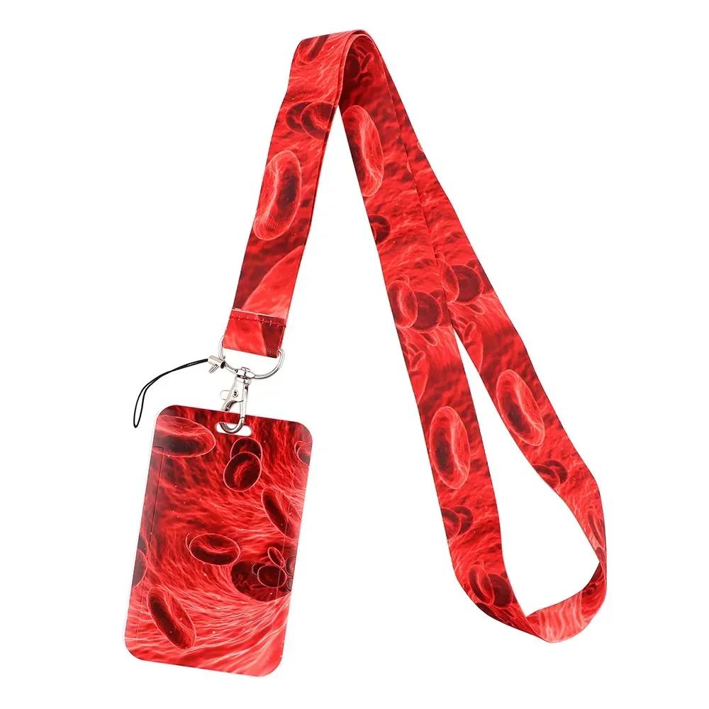 Lanyard Medico Infermiere Cinghie da Collo Porta Badge Tesserino Portachiavi Ciondolo Portachiavi Cellulare Copri Tessere Custodia Borsa