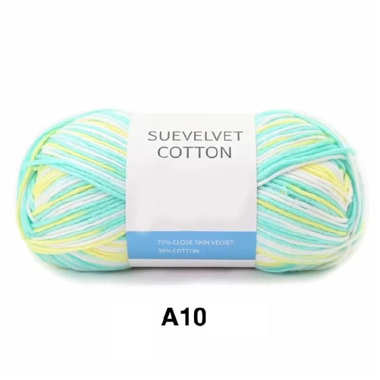 Mixed Color Cotton Yarn Handmade Hat Crochet Thread Supplies Knitting Yarns