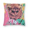 Neon Bonkers Kitty Square Pillowcase Polyester Linen Velvet Pattern Zip Decor Throw Pillow Case Room Cushion Cover x