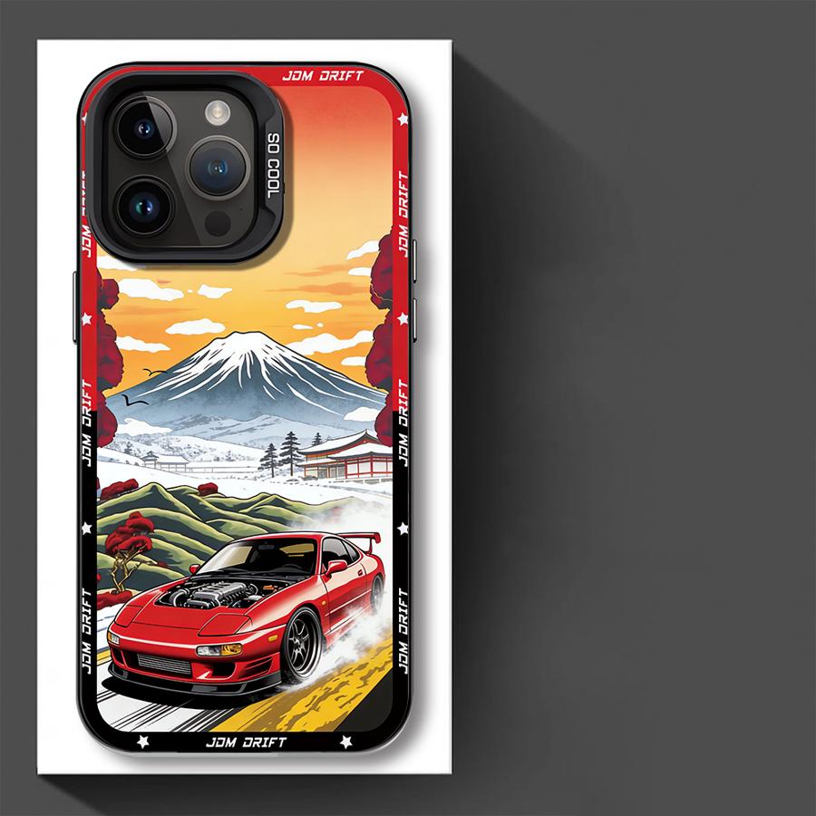 JDM Sportwagen Handyhülle Case für iPhone 17 Pro Max 16 12 Pro 13 Air 14 Plus 15 11