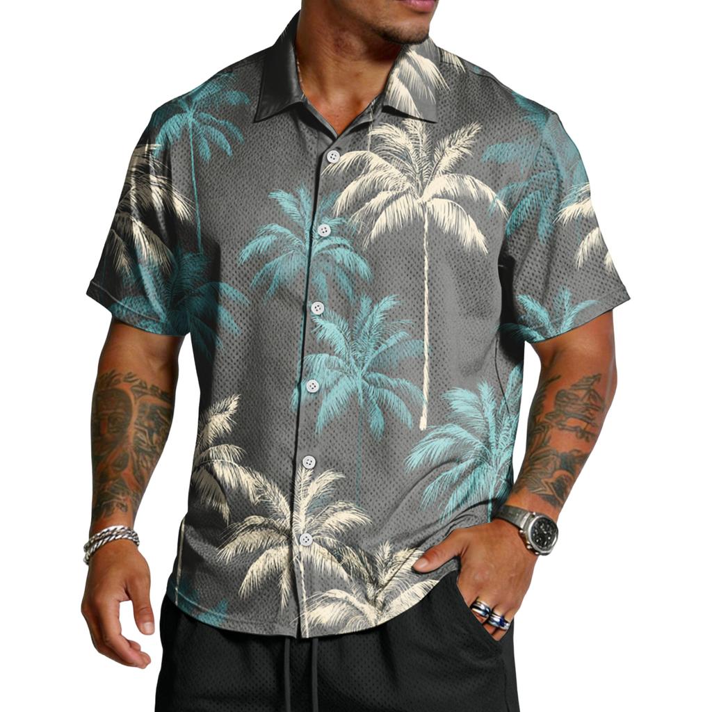 Men's Casual Lightweight Breathable Short-Sleeve Shirt