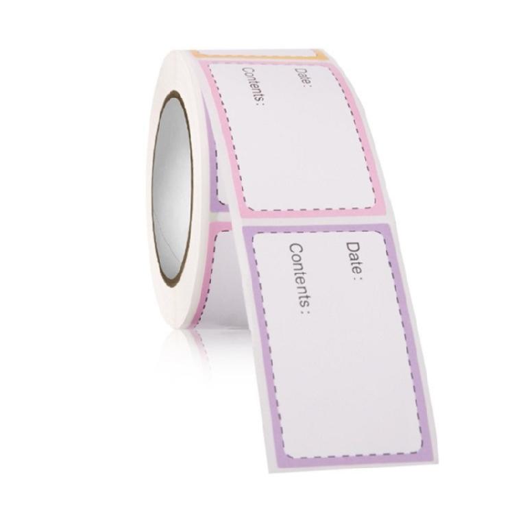 250Pcs Food Date Labels Sticker 50x30mm Adhesive Freezer Label Removable for Labelling Meats Baby Food Cans Container