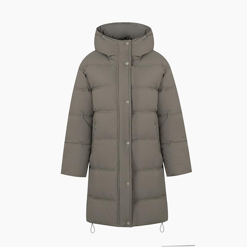 New women's long hooded cold thin jacket down cotton jacket fashion versatile thickened warm high-quality fabric lightweight jacket