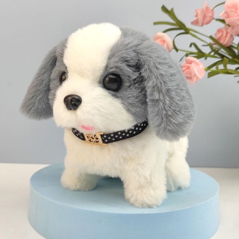 1Pcs Child Friendly Leashed Puppy Doll, Electronic Barking and Walking Plush Toy as Gift