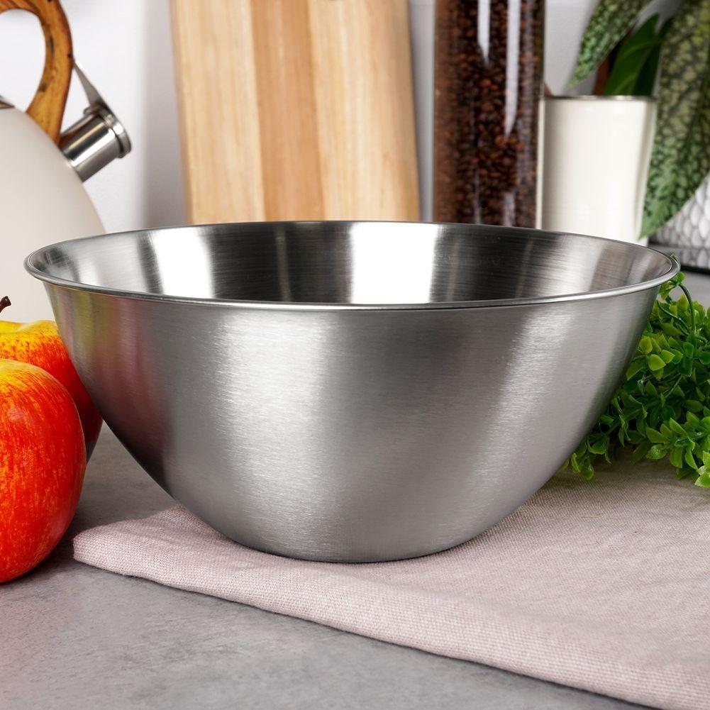 Miska kuchenna metalowa stalowa srebrna 21.5cm 1.9L VILDE 259639