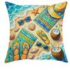 1/4pcs Summer Beach Vibes Throw Pillow Covers Set of 4 Home farmhouse outdoor decoration cushion cover