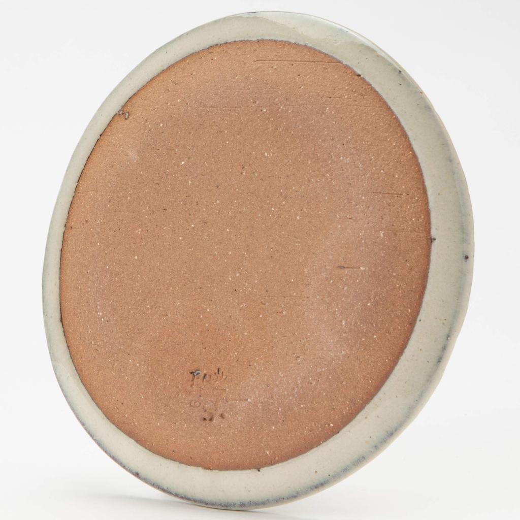 Marui Seito Shigaraki Ware Placă Hechimon cu margine Glazură albă Sculptură Diametru 15 cm Fabricat în Japonia Aproximativ. MR-3-3397