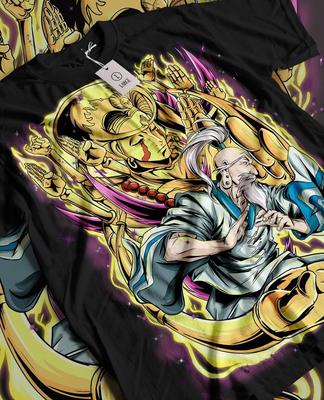 Isaac Netero T-Shirt Hunter X Hunter Manga Strip Anime Japanese Shirt All Size