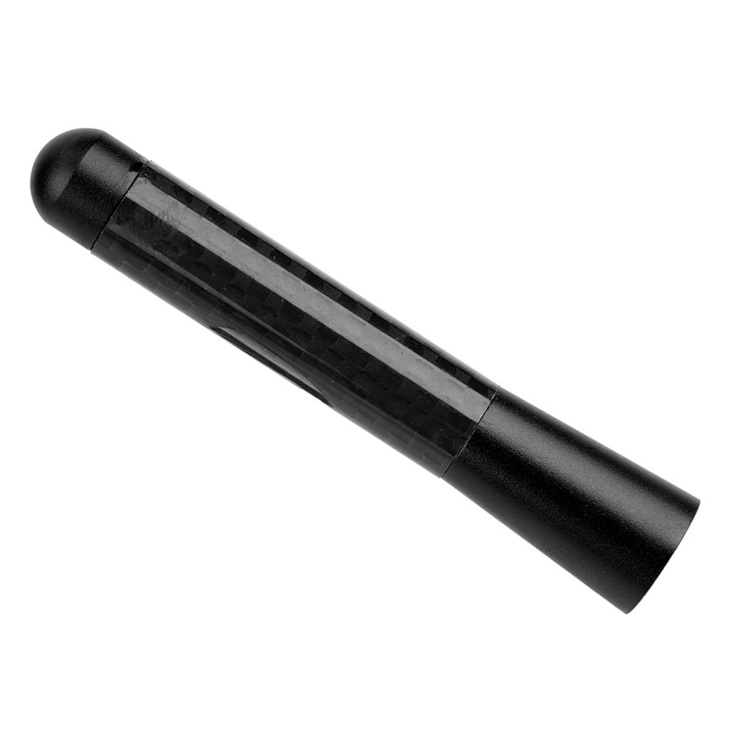 3 Carbon Fiber Screw Radio Short Antenna Aerial for Universal Car Modification (Black)