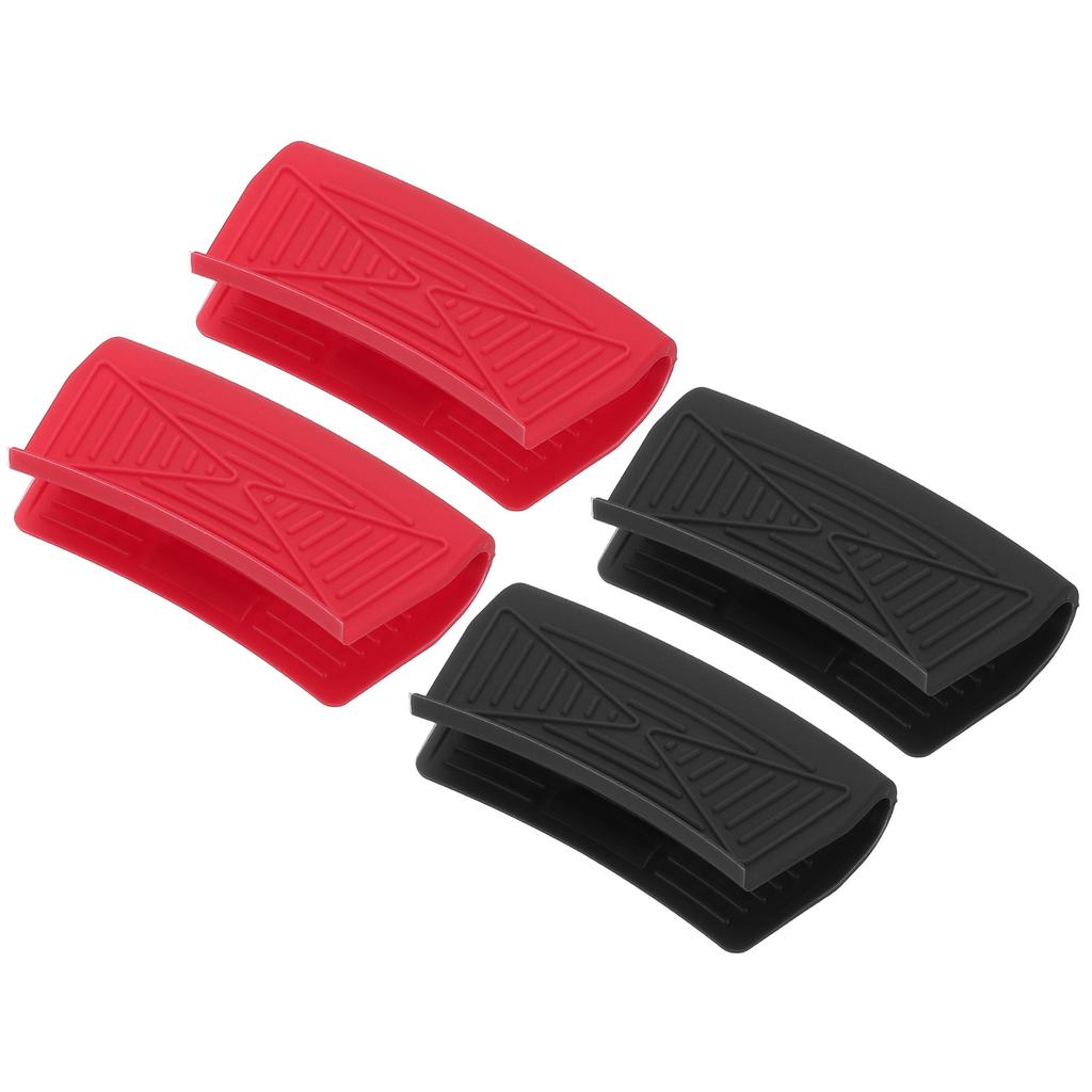 4Pcs Silicone Assist Hot Pan Handle Holder Hot Skillet Handle Covers Pot Sleeve Non-Slip Heat Resistant for Kitchen Frying Pans