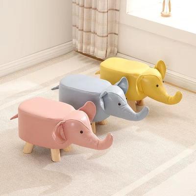 Solid Wood Stool Cartoon Animal Elephant Stool Household Living Room Fashion Creative Footstool
