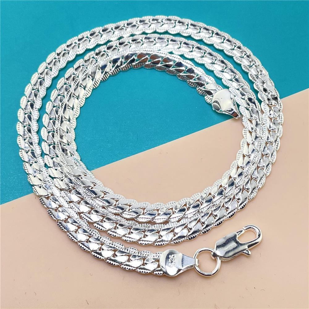 16-24 Inch Lace Chain: Exquisite 5MM European & American Jewelry, 925 Silver Plated
