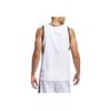 Adidas Logo Detail V-Neck Sleeveless Basketball Jersey Men Tops White JN0337