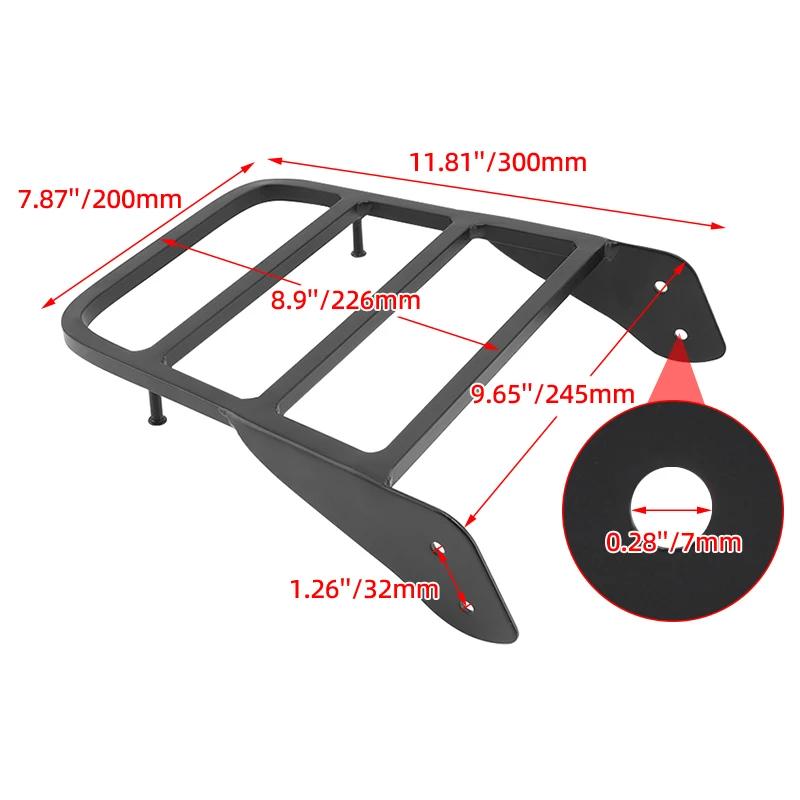 Steel Motorcycle Sissy Bar Backrest Rear Luggage Rack Black For Yamaha V-Star 400 650 1100 Dragstar 400 650 XVS 1100