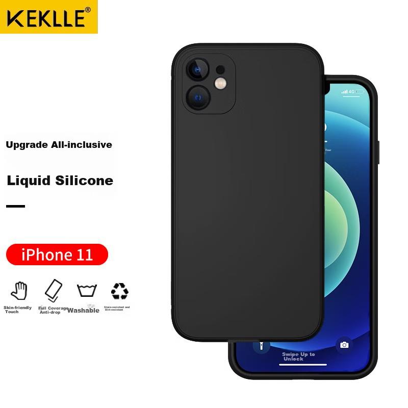 KEKLLE IPhone 11 Case, Upgraded Full Protection Camera Lens Liquid Silicone Soft, Shockproof Ultra-Thin Case, Black
