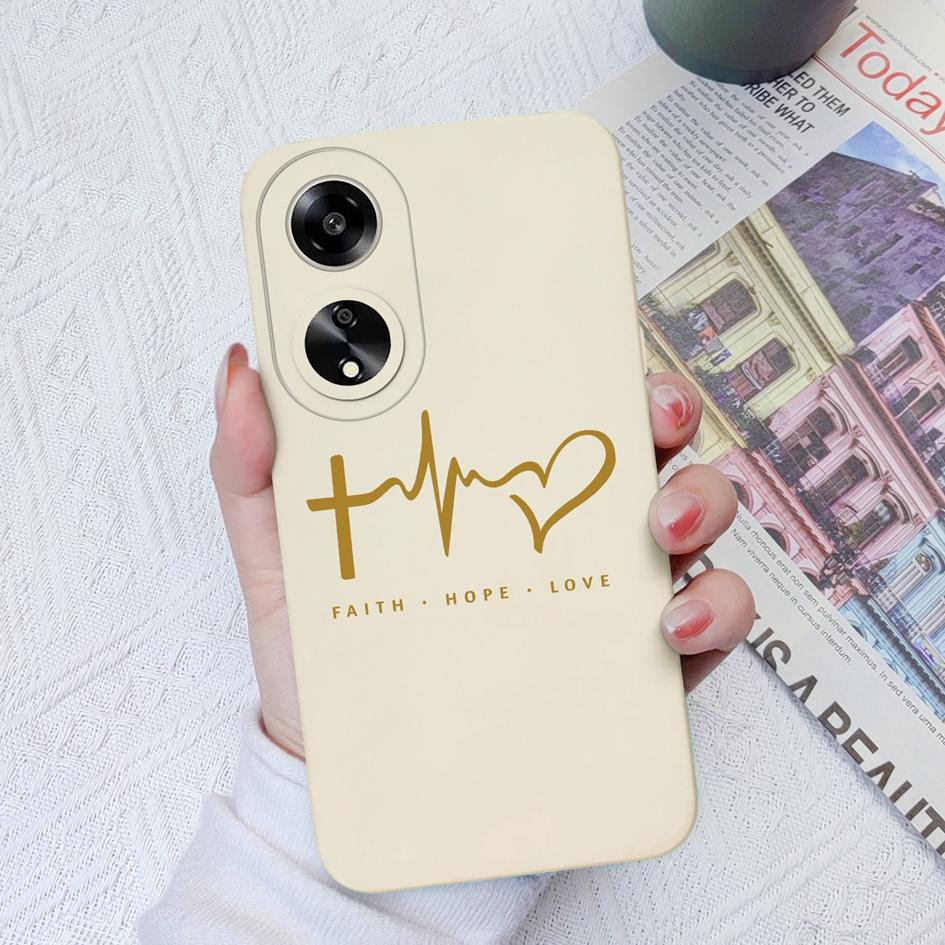 Fashion Love Heart Phone Cases For Oppo A1 A1K A7 A11 A15 A35 A52 A55 Soft Liquid Silicone Anti Slip Durable Shockproof Protective Shell For Oppo Capa