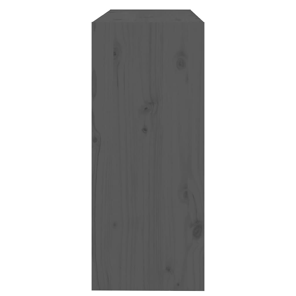 Bookshelf Room Divider Grey 80 X 30 X 71.5 Cm Solid Pine Wood