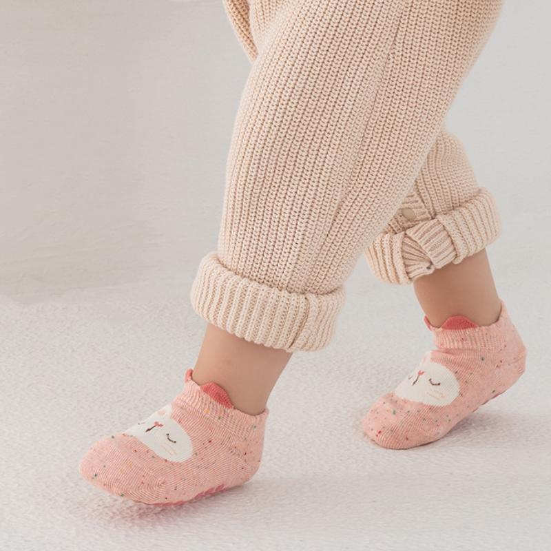 Kids Floor Socks For Girls Boys Spring Autumn Cotton Cartoon Toddler Anti-slip Socks For Children Casual Baby Child Home Sock