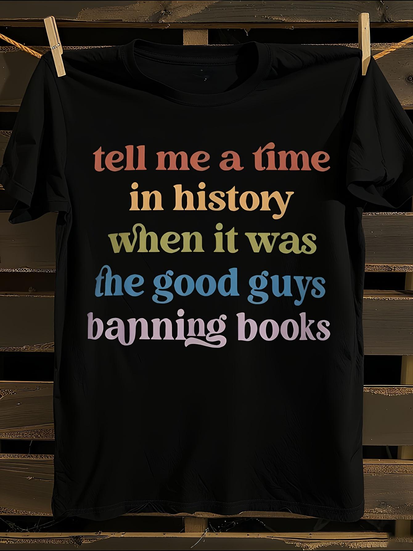 Vintage Book Banning Slogan T-shirt XL
