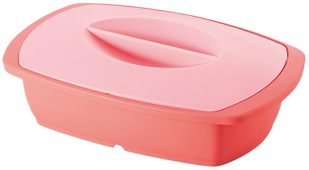 Wahei Freiz Microwave Cooking Silicone Steamer, Colorful Smile, Large, Pink, CM-8747