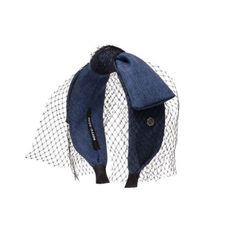 Brown Hat [serre-tete] Lace Bunny- Blue